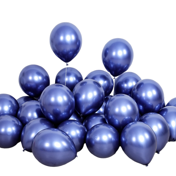 Birthday Latex Balloons 25 cm 10 pcs dark blue