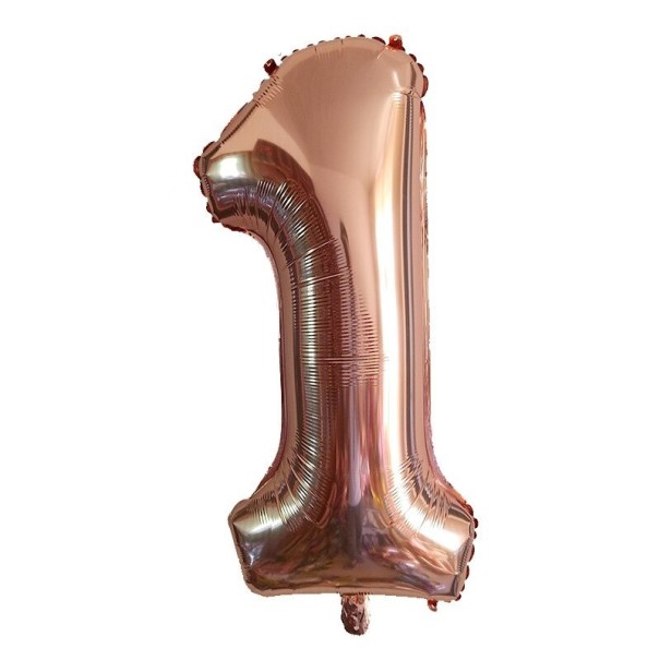 Birthday Rose Gold Balloon with Number 80 cm 1