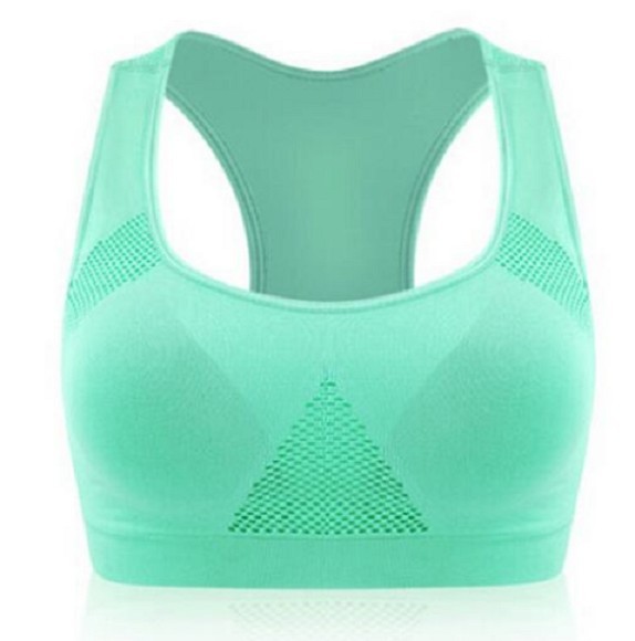 Biustonosz sportowy fitness J1003 zielony L