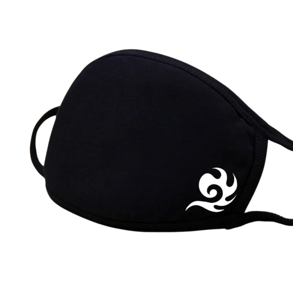 Black Cotton Winter Warm Half-Face Mask Unisex Thickened Mouth Mask with Cartoon Wool Pattern Protection Against Cold and Wind 1