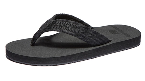Black Men's Flip Flops 44
