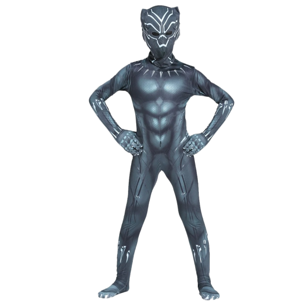 Black Panther Kostüm Jungen Kostüm Cosplay Black Panther Black Panther Anzug Karneval Kostüm Halloween Maske Superhelden Kostüm S