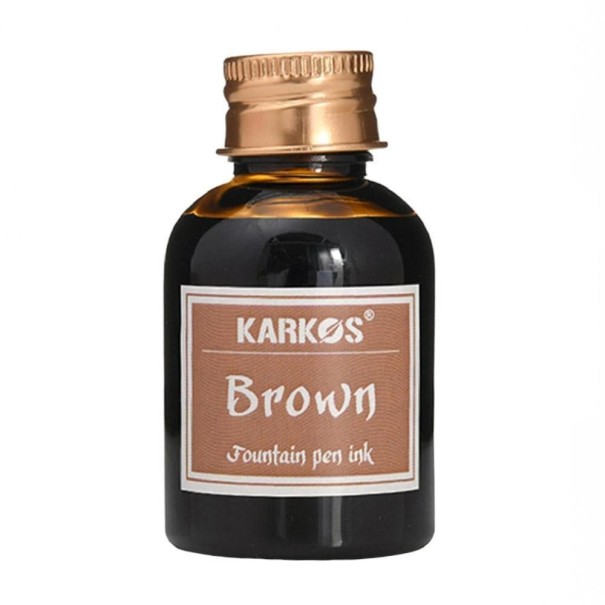 Blæk til fyldepenne på flaske brun
