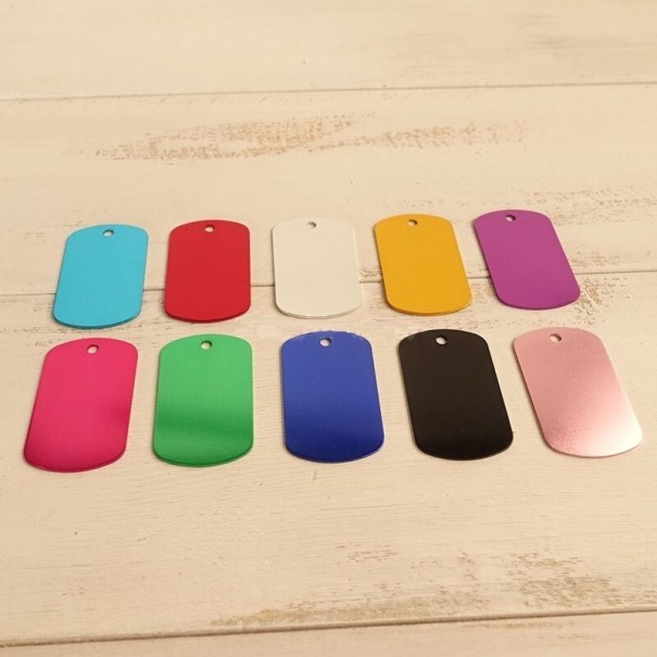 Blanco hondenpenning voor halsband, 20 stuks. multicolor S