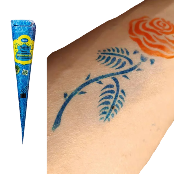 Blaues Henna Henna für temporäre Tattoos Blaue Paste für temporäre Tattoos 1