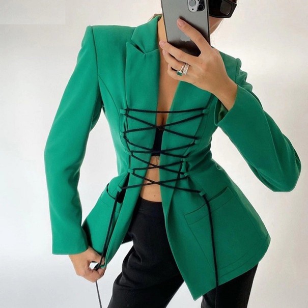 Blazer dama cu siret verde L