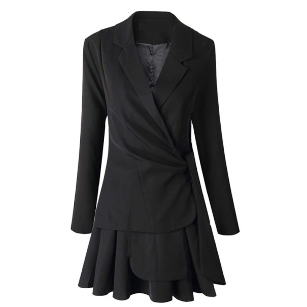 Blazer et jupe pour femmes noir XS