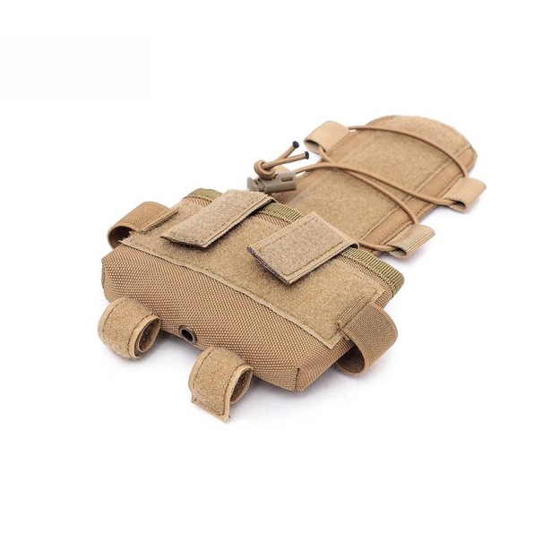 Blocco bilanciatore per casco con tasca per batterie Colori neutri Sistema di bilanciamento per visione notturna e accessori Tasca aggiuntiva per contrappeso kaki