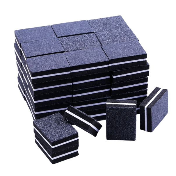 Bloco de lixamento para unhas 100/180 50 unid preto