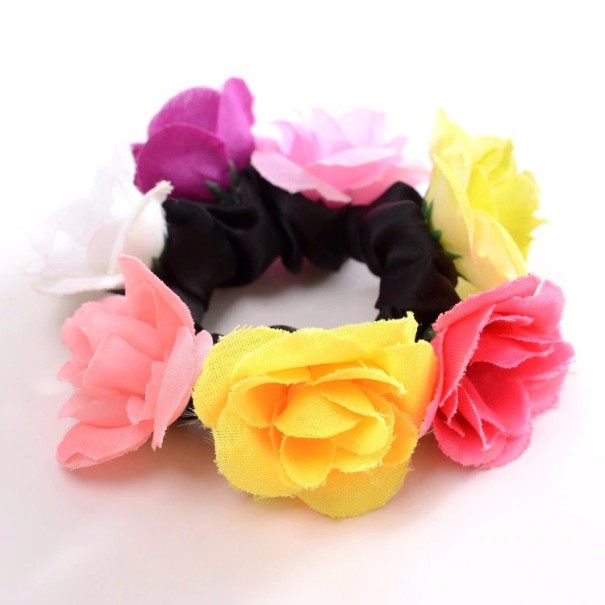 Bloemen haarelastiekje 8