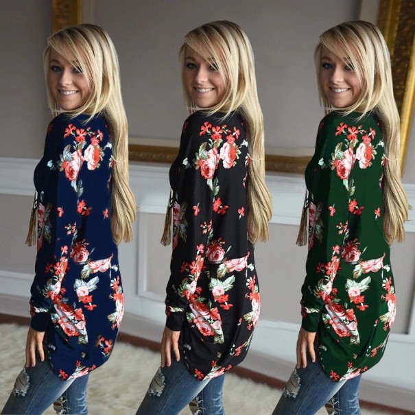 Blommig kostymjacka för kvinnor J1826