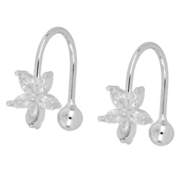 Blomörhängen för kvinnor silver