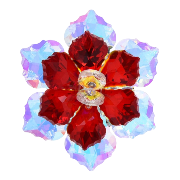 Blomsterbroche rød