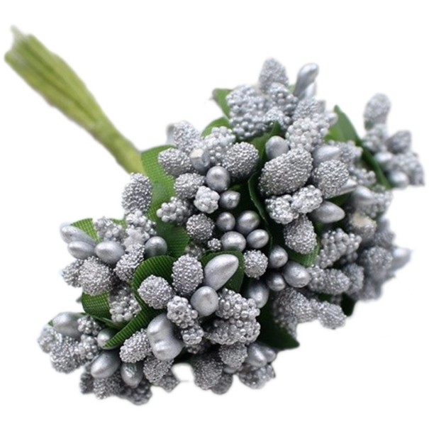 Blomsterdekoration J3506 sølv