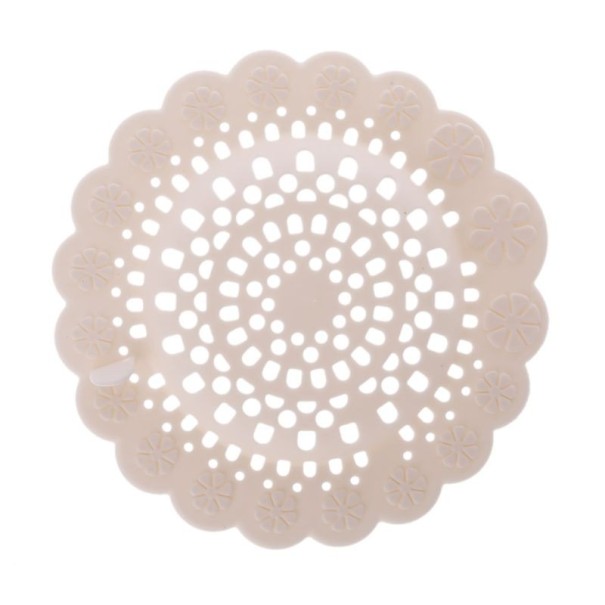 Blomsterformet afløbssi beige