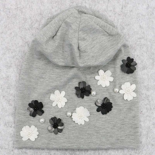 Blomsterhat til kvinder grå