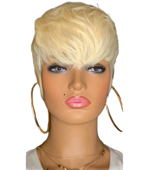 Blonde Echthaarperücke für Damen N895 1