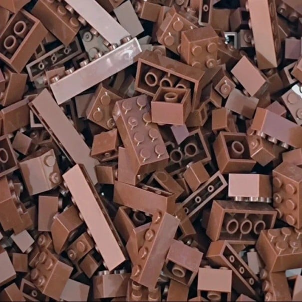 Bloques de construcción de varios tamaños 125 g Kits de construcción creativos para niños Piezas de construcción coloridas Diferentes marrón