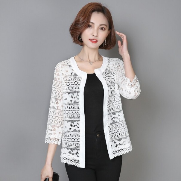 Blouse en dentelle pour femmes Bibiana blanc S