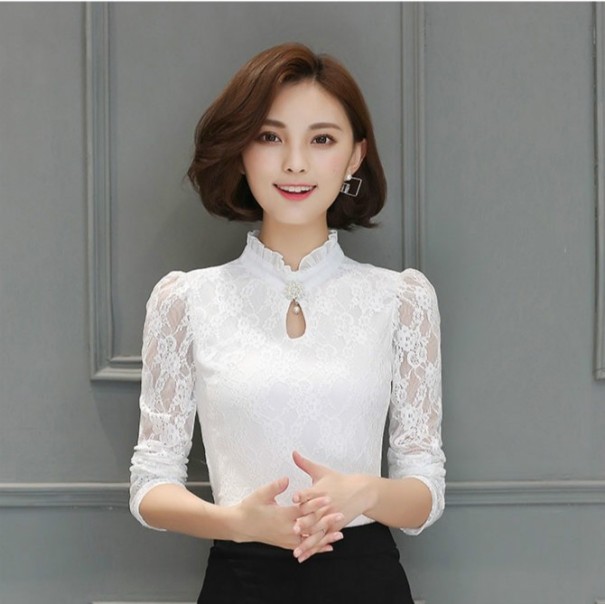 Blouse en dentelle pour femmes Malena blanc L