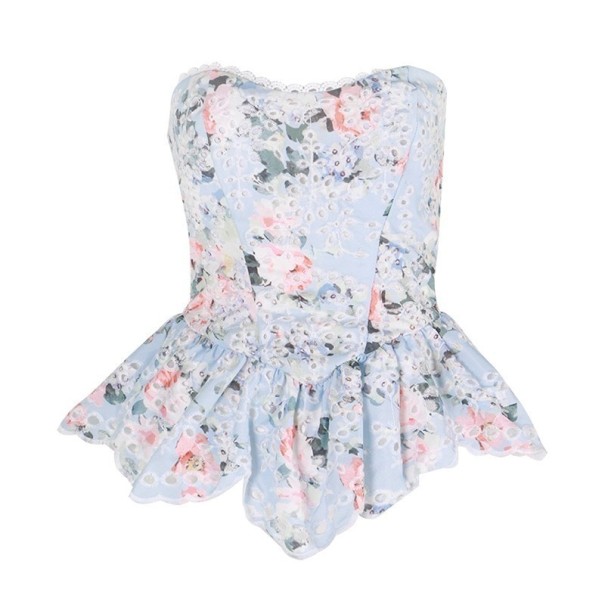 Blouse sans manches Lydia bleu clair M