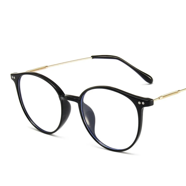 Blue Light Filter Eye Protection Glasses Elegant Clear Lenses Against Eye Fatigue Computer Work Mobile Devices black-gold