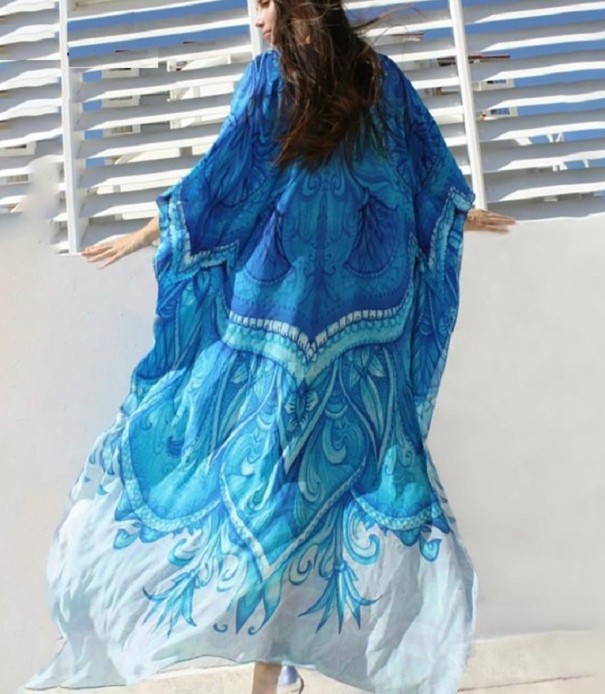 Blue Summer Maxi Dress 1