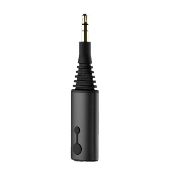 Bluetooth 5.0 Audio Receiver and Transmitter with Jack Connector Support for Connection of 2 Devices Battery 100 mAh Micro USB Port Compact black