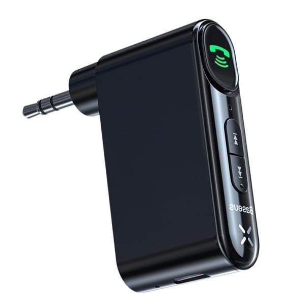 Bluetooth 5.0 AUX adapter med 3,5 mm jackstik Trådløs musikoverførsel fra telefon Knapper til styring af sange og opkald Batteri 145 mAh 1