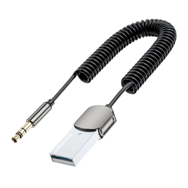 Bluetooth 5.0 USB do 3,5 mm Jack Adapter samochodowy Nadajnik odbiornik głośnomówiący do radia samochodowego Głośniki laptopa Stabilna transmisja dźwięku 10 m 1