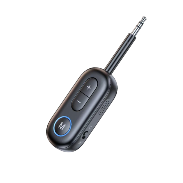 Bluetooth 5.3 ηχητικός αντάπτορας 2 σε 1 AUX 3,5 mm Δέκτης Πομπός HiFi στερεοφωνικός Μικρόφωνο Αυτοκίνητο TV PC Ακουστικά Ηχείο Αεροπλάνο Ενισχυτής Προβολέας μαύρο