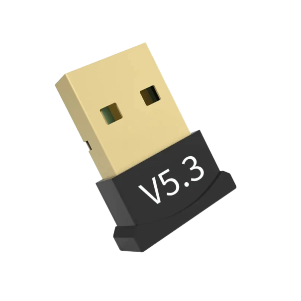 Bluetooth 5.3 USB-sovitin tietokoneelle, vastaanotin musiikkihiirelle, näppäimistölle, 20 metrin kantama, tuki Windows 7–11:lle, vakaa lähetys 1