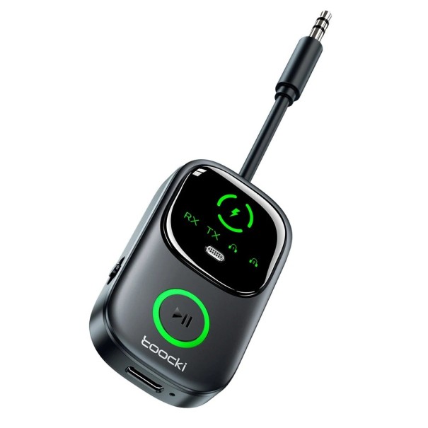 Bluetooth audio adapter 2w1 RX TX 3,5 mm AUX Bluetooth 5.4 Odbiornik nadajnik do TV samochodu samolotu słuchawek 1