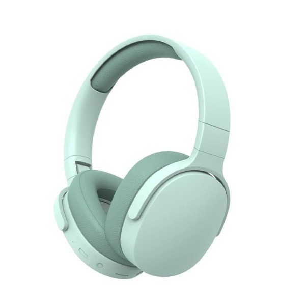 Bluetooth fejhallgató, fülre helyezhető HIFI sztereó headset mikrofonnal, játékra alkalmas vezeték nélküli fejhallgató basszussal, TF kártyával, AUX rádióval, zenelejátszóval zöld