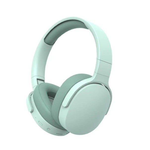 Bluetooth fejhallgató, fülre helyezhető HIFI sztereó headset mikrofonnal, játékra alkalmas vezeték nélküli fejhallgató basszussal, TF zöld