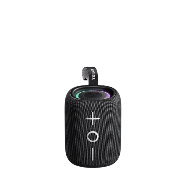 Bluetooth hangszóró 12 W 360° hang IPX7 LED világítás 12 óra lejátszás Mini hordozható vezeték nélküli hangszóró fekete