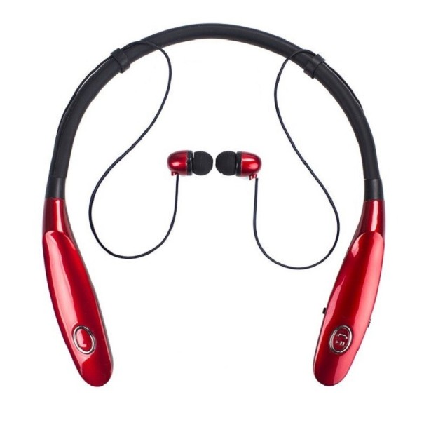 Bluetooth-hörlurar med halsband K1733 röd