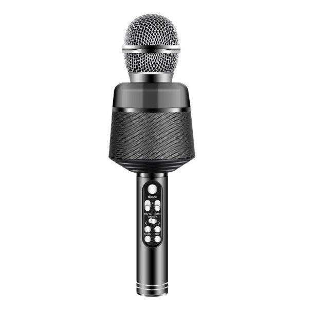 Bluetooth karaoke mikrofon svart