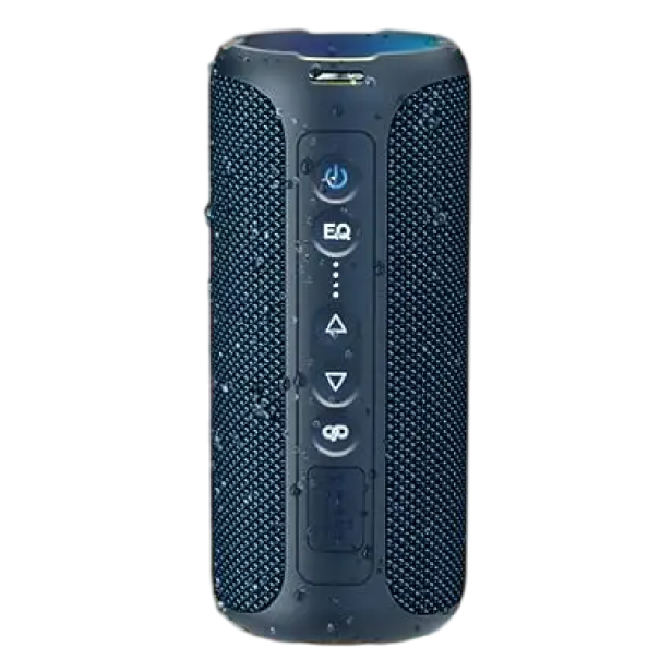 Bluetooth Lautsprecher 40W Tragbarer Stereo Sound IPX7 Wasserdicht Extra Bass 30h Laufzeit 6600mAh TWS Beleuchtung TF AUX Typ-C Equalizer Freisprechen schwarz