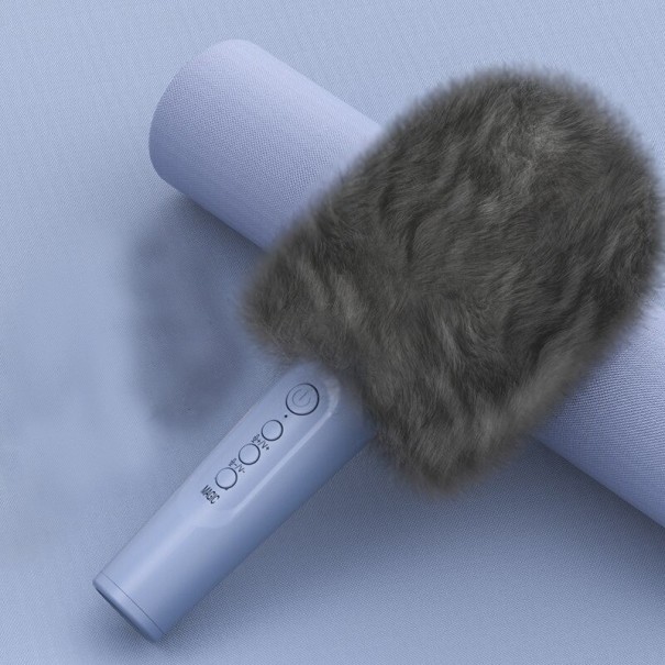 Bluetooth-mikrofoni tuulensuojalla sininen