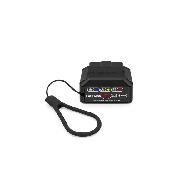 Bluetooth OBD2 Felläsare med På/Av-knapp för Android och iOS 12V Bilar Motordiagnostik ELM327 V1.5 Utsläppstest KONNWEI KW905 svart