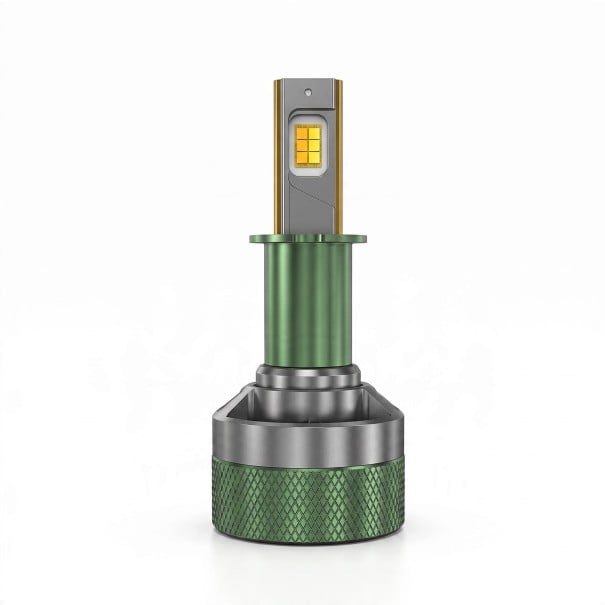 Bluetooth-ohjattavat LED-lamput ajovalaisiin, 3000–8000 K, H3-kanta, CSP-sirut, tuuletin, vihreä, auto 12V/24V 1