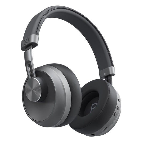 Bluetooth slúchadlá cez uši s výdržou 60 hodín Bluetooth 5.0 Port 3,5 mm jack Nabíjanie cez USB-C Zliatina hliníka Šedá so striebornými prvkami 1