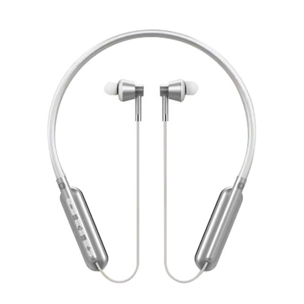 Bluetooth slúchadlá za krk K1873 strieborná