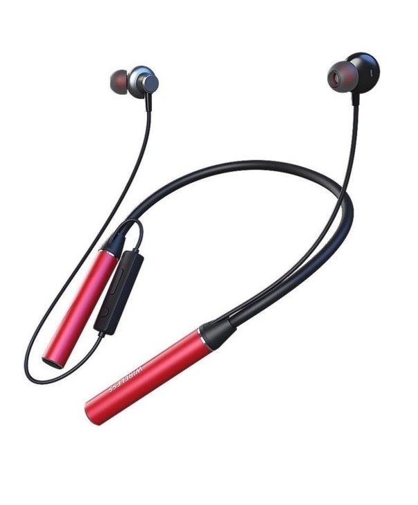 Bluetooth sluchátka za krk K1930 červená