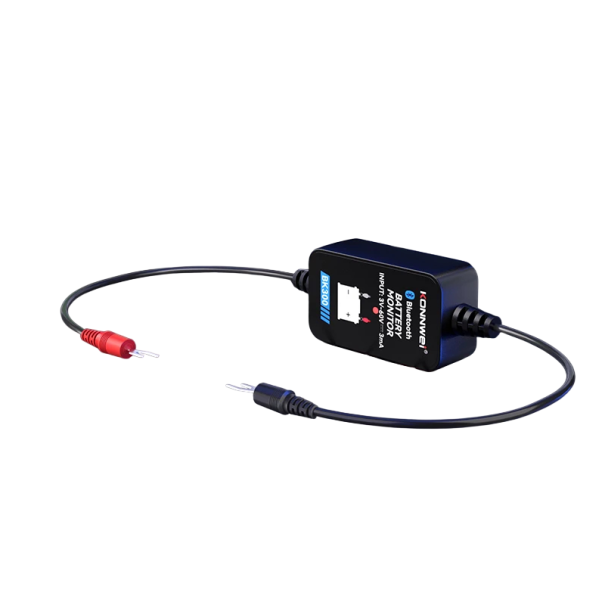 Bluetooth Tester Autobatterie KONNWEI BK300 12 V 24 V drahtloser Batteriestatusmonitor mit App schwarz für Autos Motorräder und Lkw