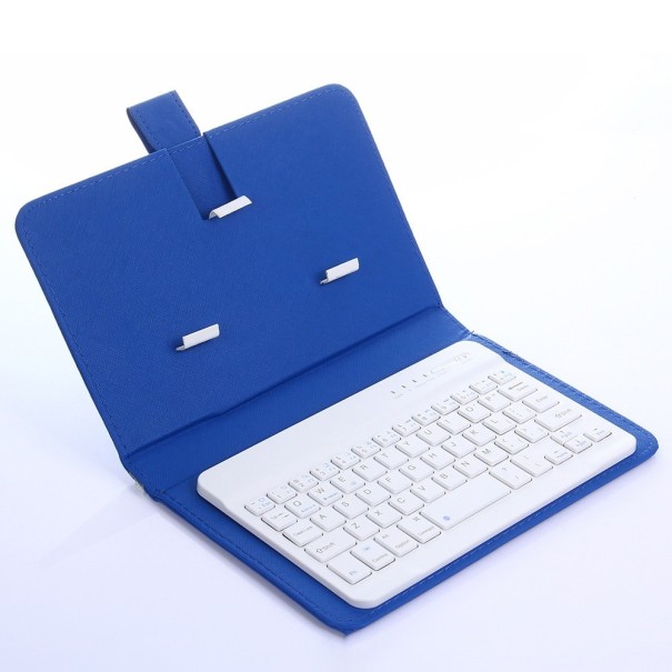 Bluetooth-toetsenbord met smartphonehoesje blauw