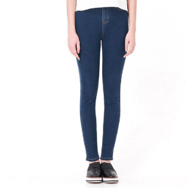 Blugi skinny de dama J832 albastru inchis XXL