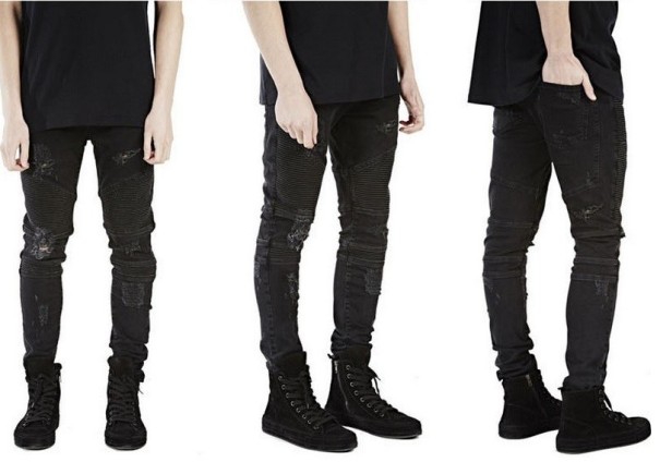 Blugi skinny eleganti pentru bărbați J1522 negru 30