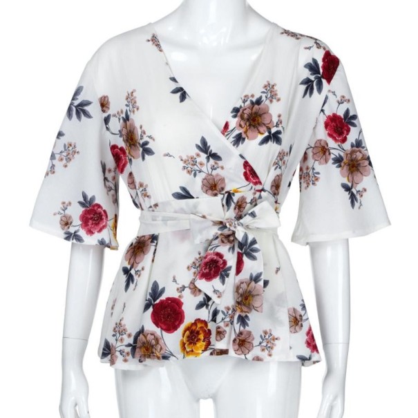 Blus med rosett i plusstorlekar
